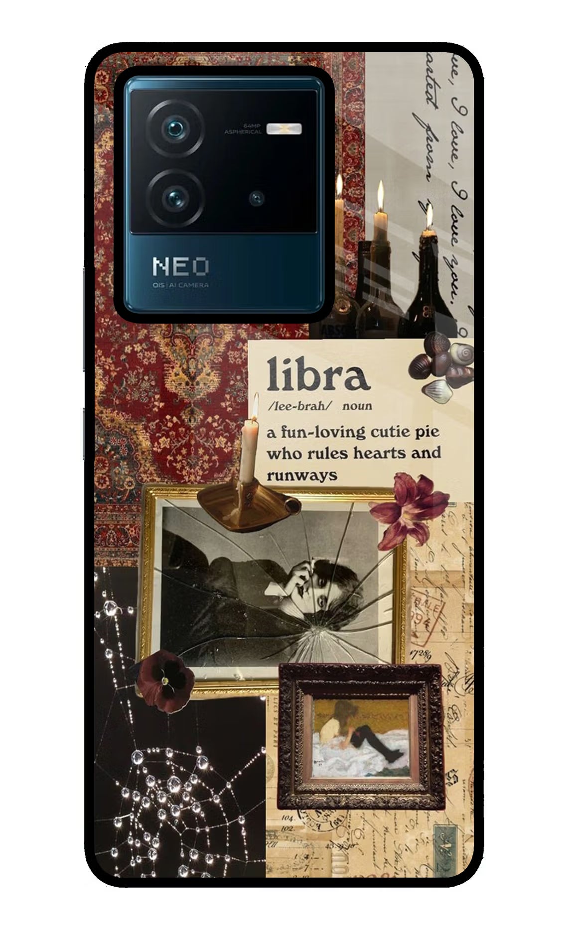 Libra Zodiac IQOO Neo 6 5G Glass Case Back Cover by Casekaro