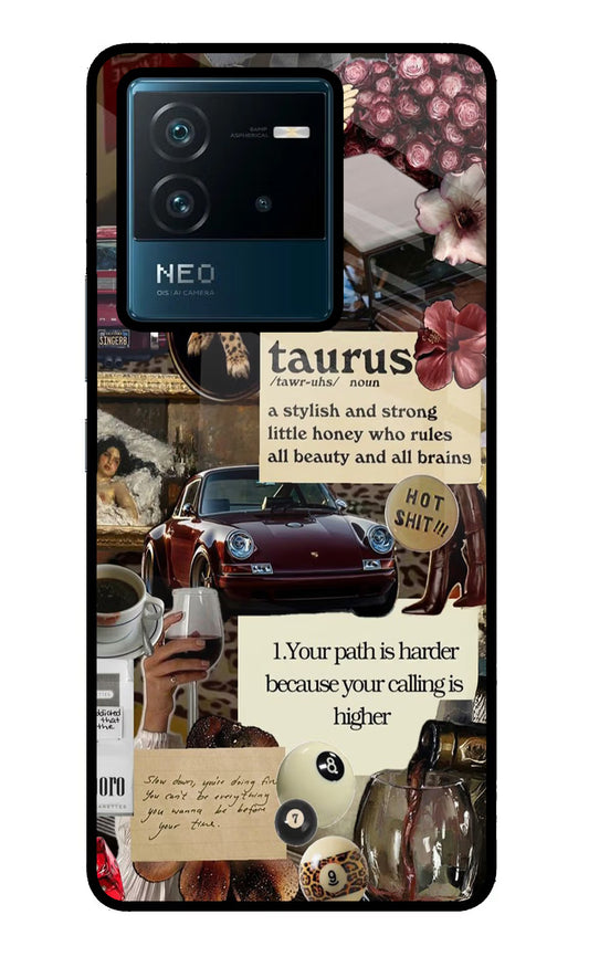 Taurus Zodiac IQOO Neo 6 5G Glass Case