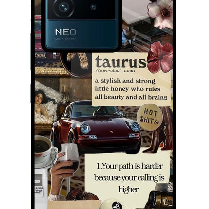 Taurus Zodiac IQOO Neo 6 5G Glass Case Back Cover by Casekaro
