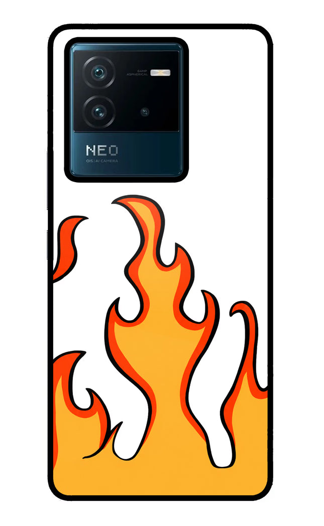 Fired Up – White IQOO Neo 6 5G Glass Case
