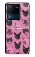 Pink Cats IQOO Neo 6 5G Glass Case