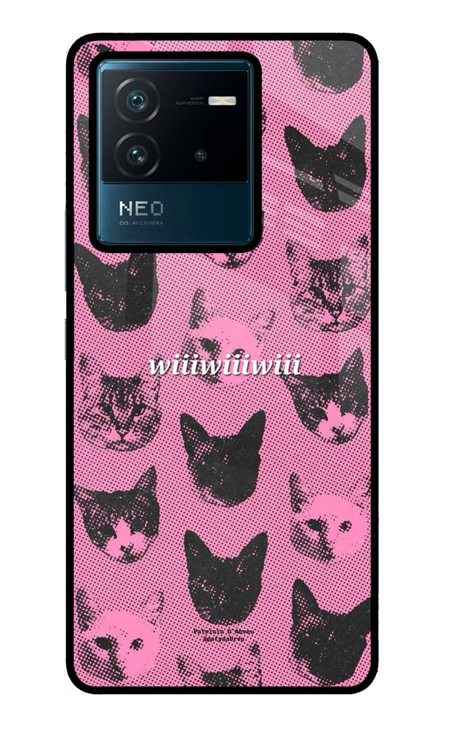 Pink Cats IQOO Neo 6 5G Glass Case