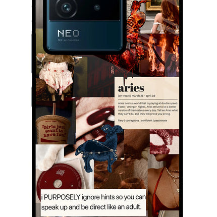 Zodiac Aries IQOO Neo 6 5G Glass Case