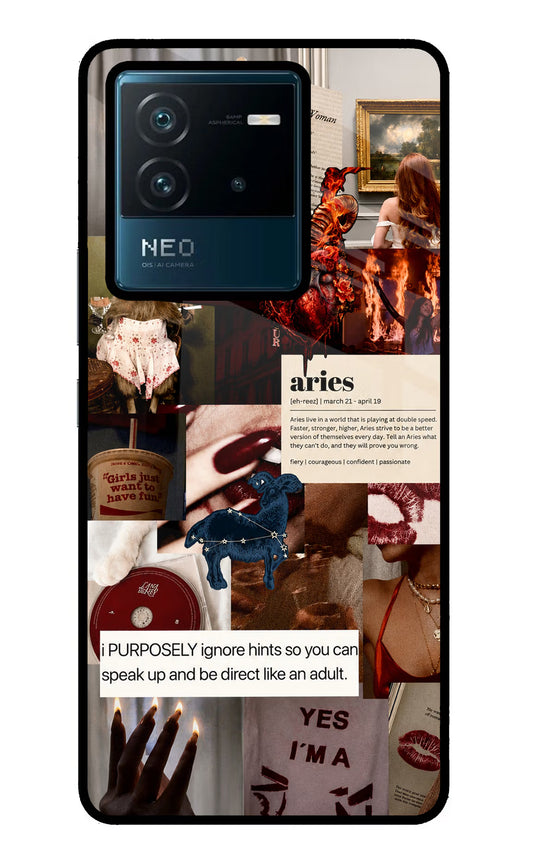 Zodiac Aries IQOO Neo 6 5G Glass Case