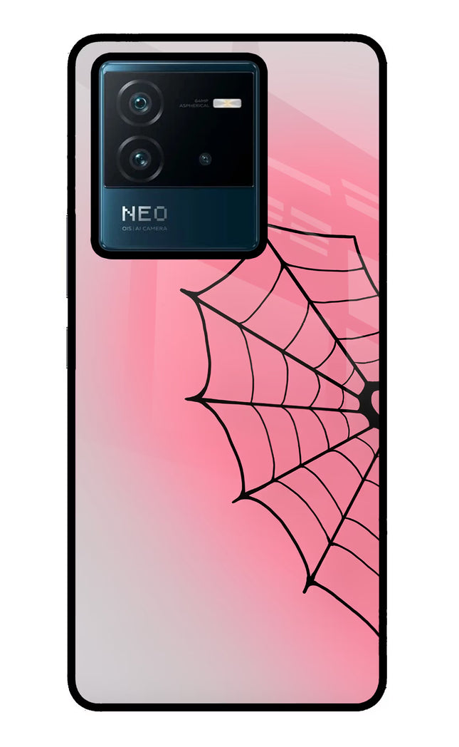 Pink Web IQOO Neo 6 5G Glass Case