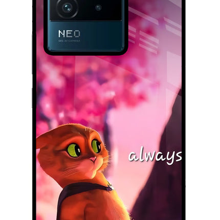 Always Cat IQOO Neo 6 5G Glass Case