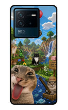 Minecraft Cat Chaos IQOO Neo 6 5G Glass Case
