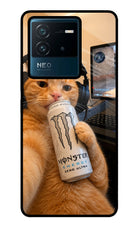 Gamer Cat Energy IQOO Neo 6 5G Glass Case