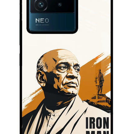 Sardar Patel Iron Will IQOO Neo 6 5G Glass Case Back Cover by Casekaro