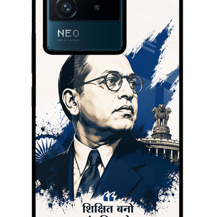 Dr. Ambedkar Visionary IQOO Neo 6 5G Glass Case Back Cover by Casekaro