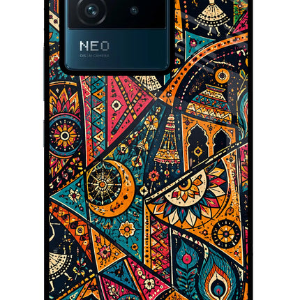 Folk Print IQOO Neo 6 5G Glass Case