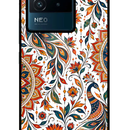 White Mayura IQOO Neo 6 5G Glass Case