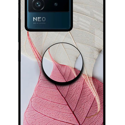 White Pink Leaf IQOO Neo 6 5G Pop Case by Casekaro