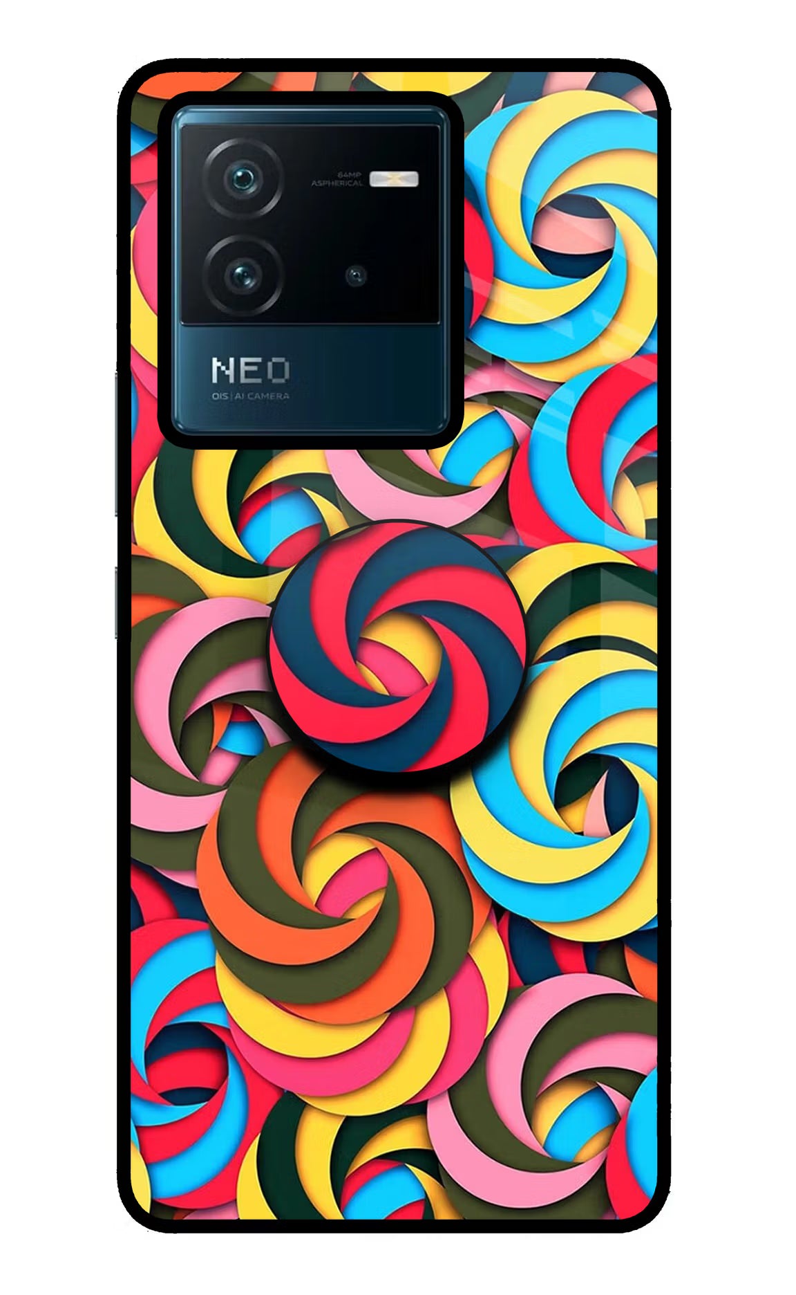 Spiral Pattern IQOO Neo 6 5G Pop Case by Casekaro
