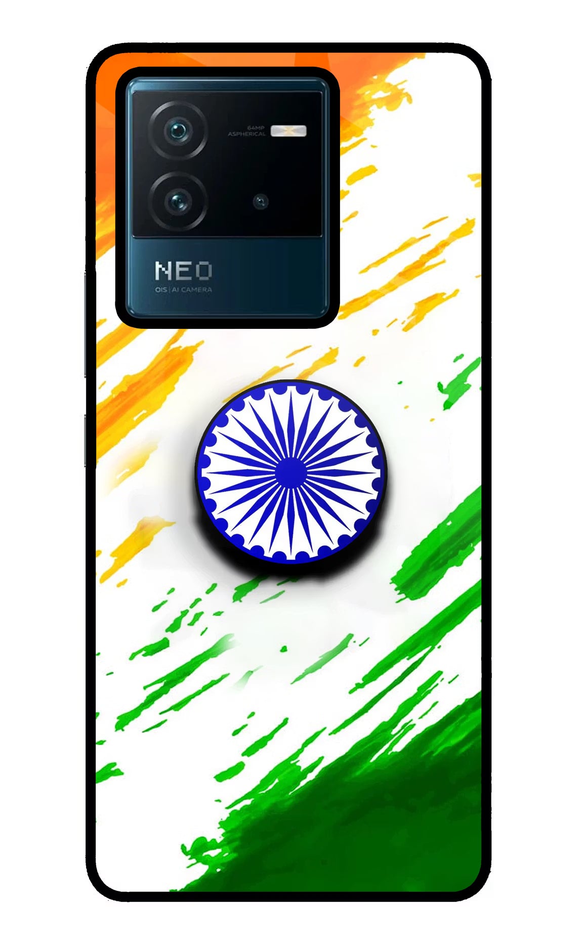 Indian Flag Ashoka Chakra IQOO Neo 6 5G Pop Case by Casekaro