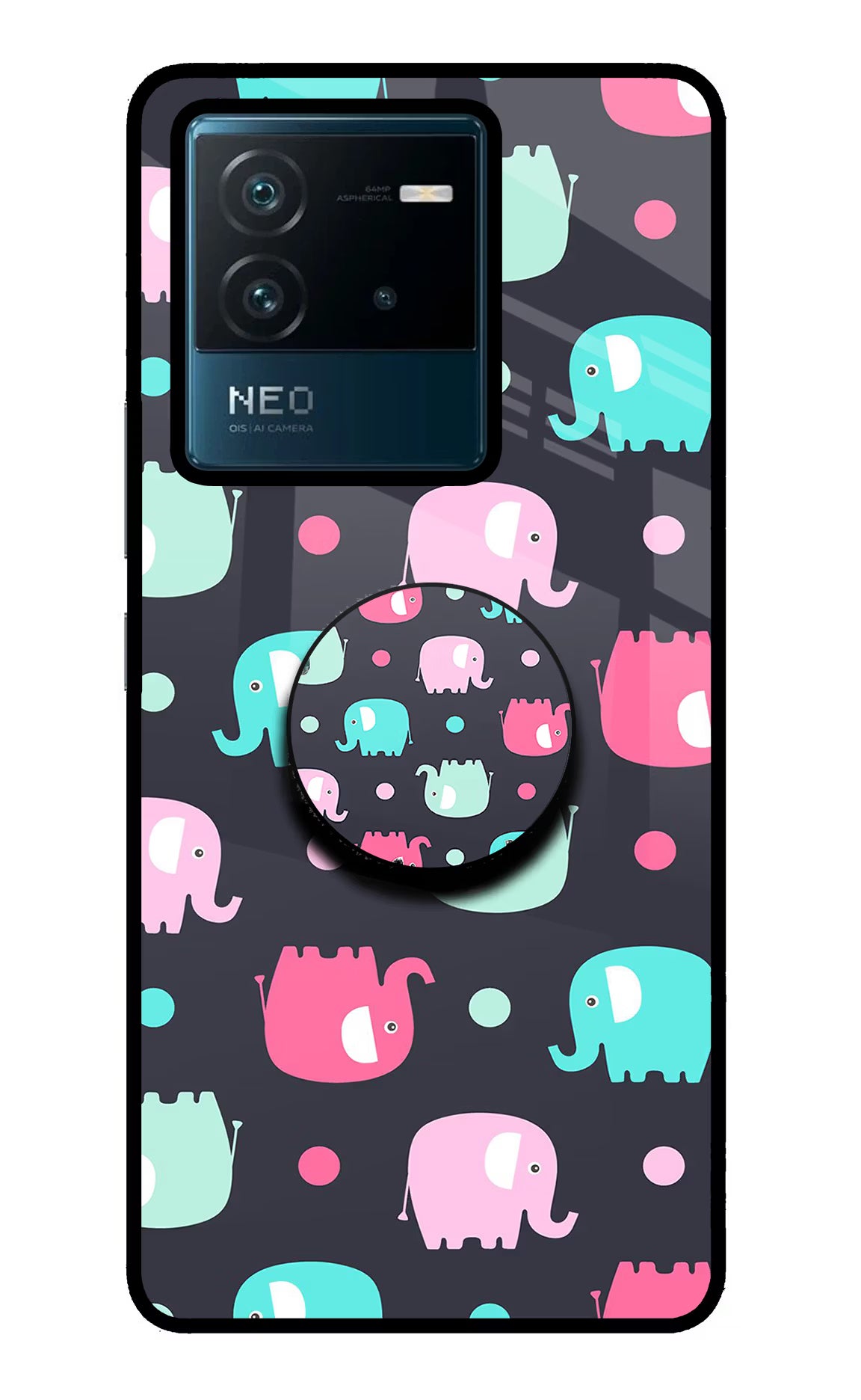 Baby Elephants IQOO Neo 6 5G Pop Case by Casekaro