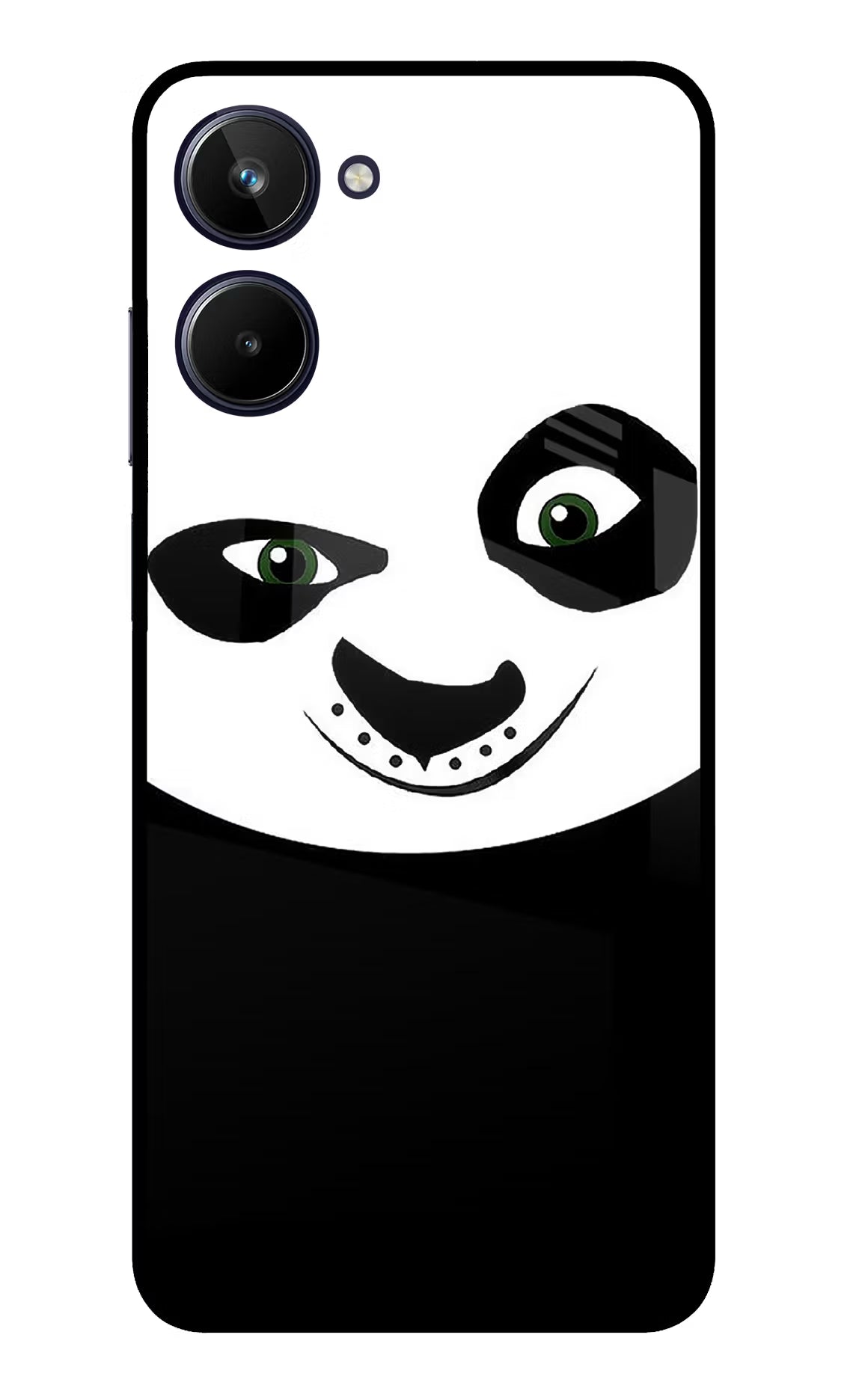 Panda Realme 10 Glass Case Back Cover by Casekaro