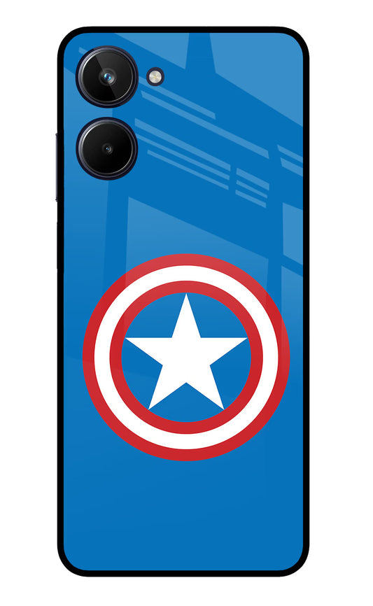 Captain America Logo Realme 10 Glass Case