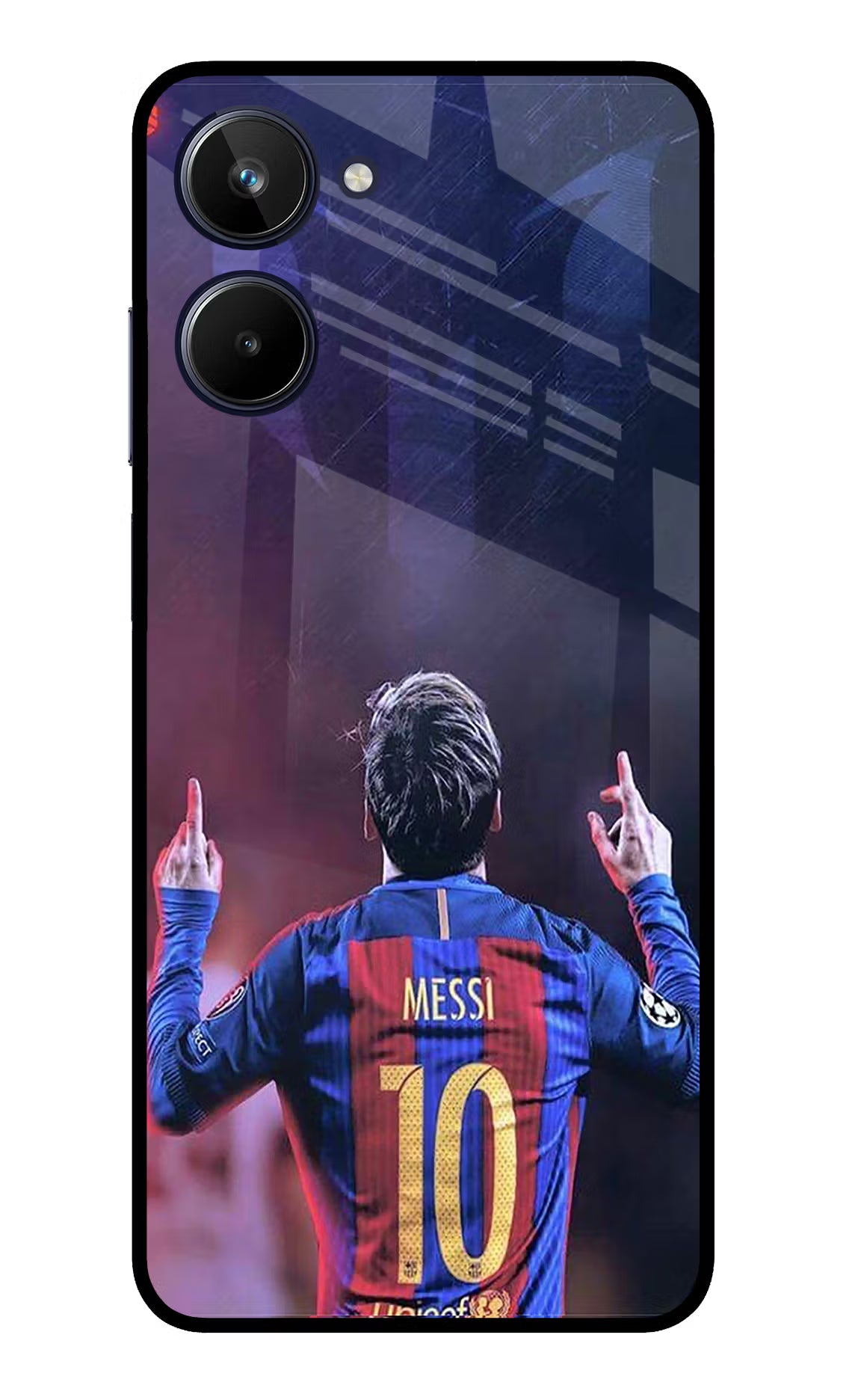 Messi Realme 10 Glass Case Back Cover by Casekaro