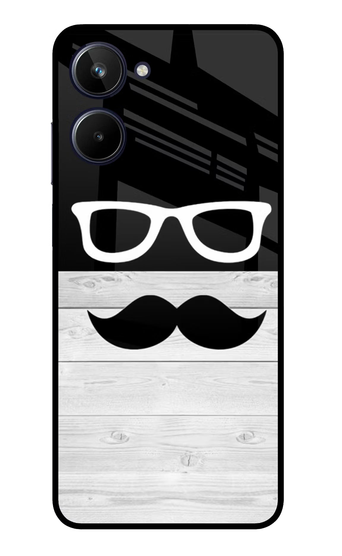 Mustache Realme 10 Glass Case Back Cover by Casekaro