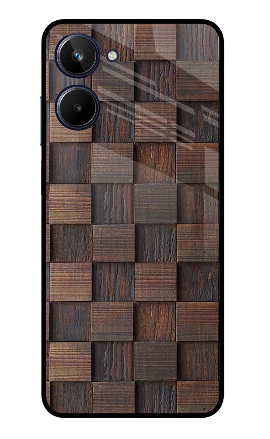 Wooden Cube Design Realme 10 Glass Case
