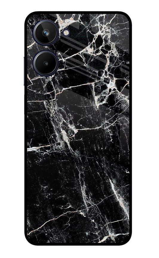 Black Marble Texture Realme 10 Glass Case
