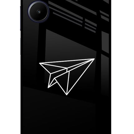 Paper Plane White Realme 10 Glass Case