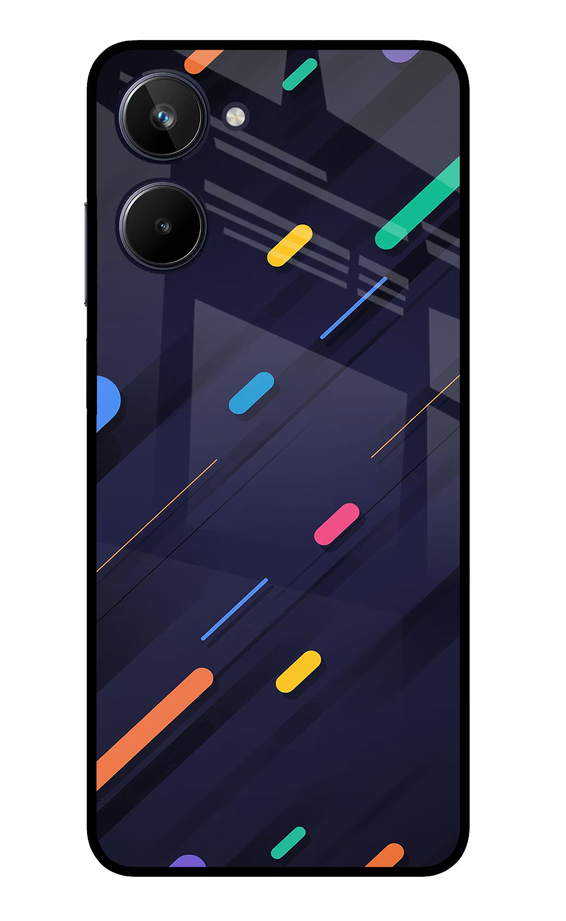 Abstract Design Realme 10 Glass Case Back Cover by Casekaro