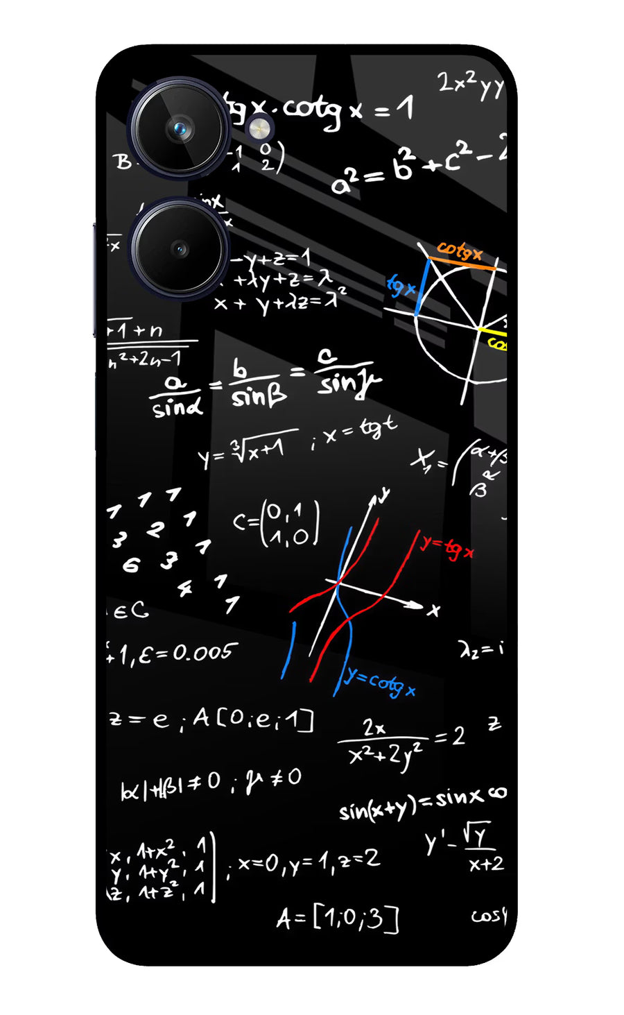 Mathematics Formula Realme 10 Back Cover, Metal case