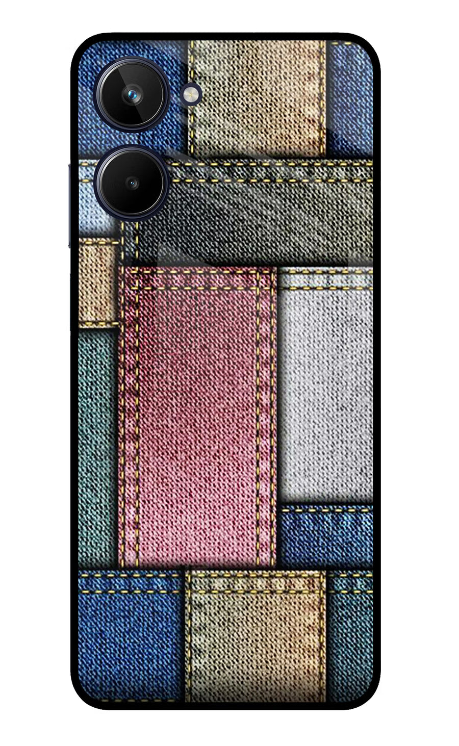 Multicolor Jeans Realme 10 Back Cover, Metal case