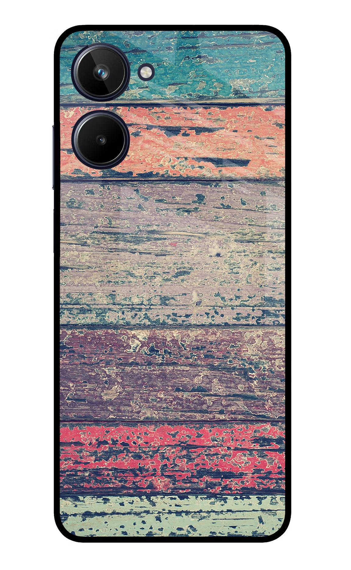 Colourful Wall Realme 10 Glass Case Back Cover by Casekaro