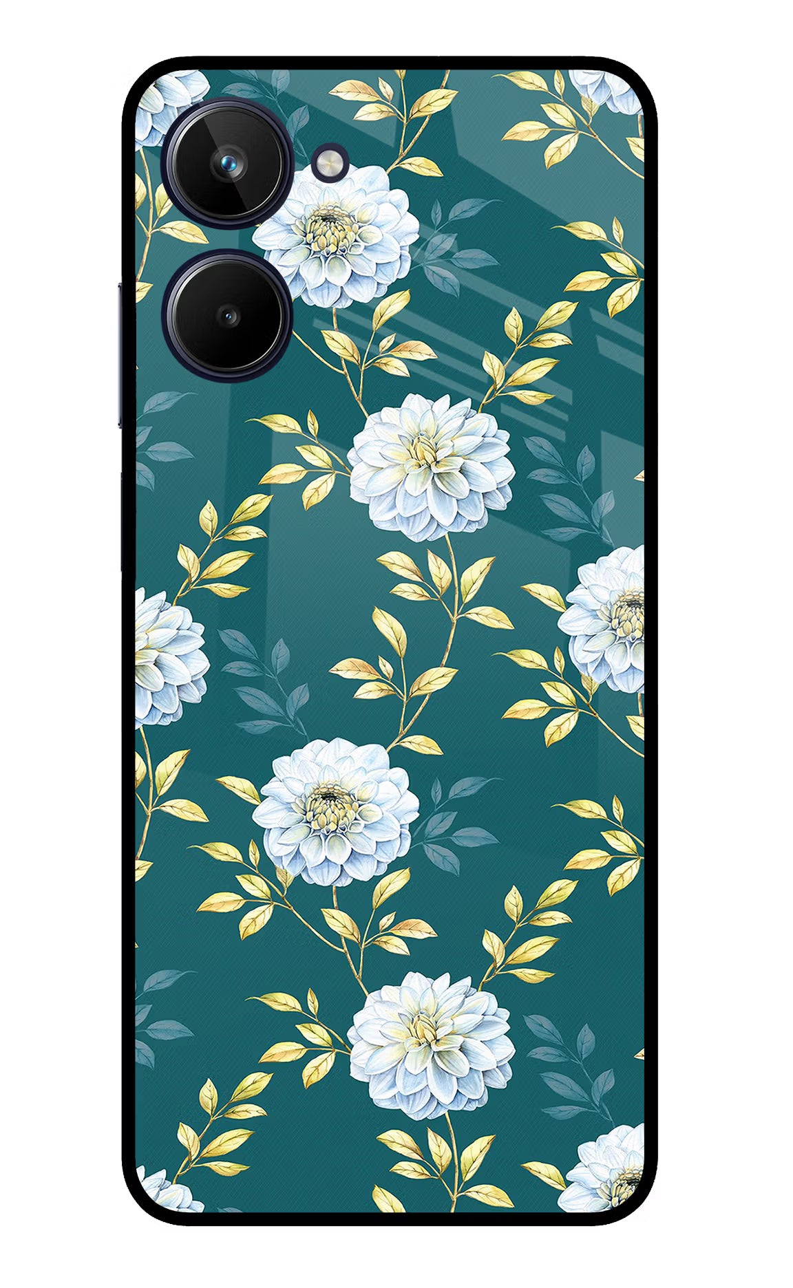 Flowers Realme 10 Glass Case Back Cover by Casekaro