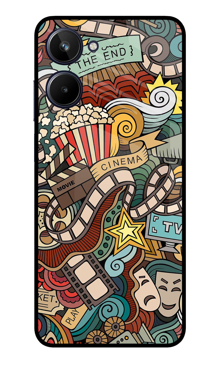 Cinema Abstract Realme 10 Back Cover, Metal case