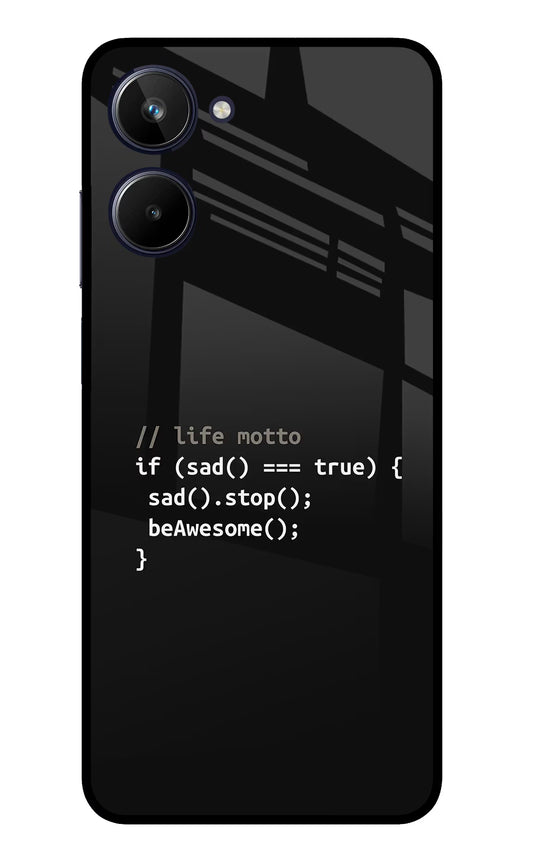 Life Motto Code Realme 10 Glass Case