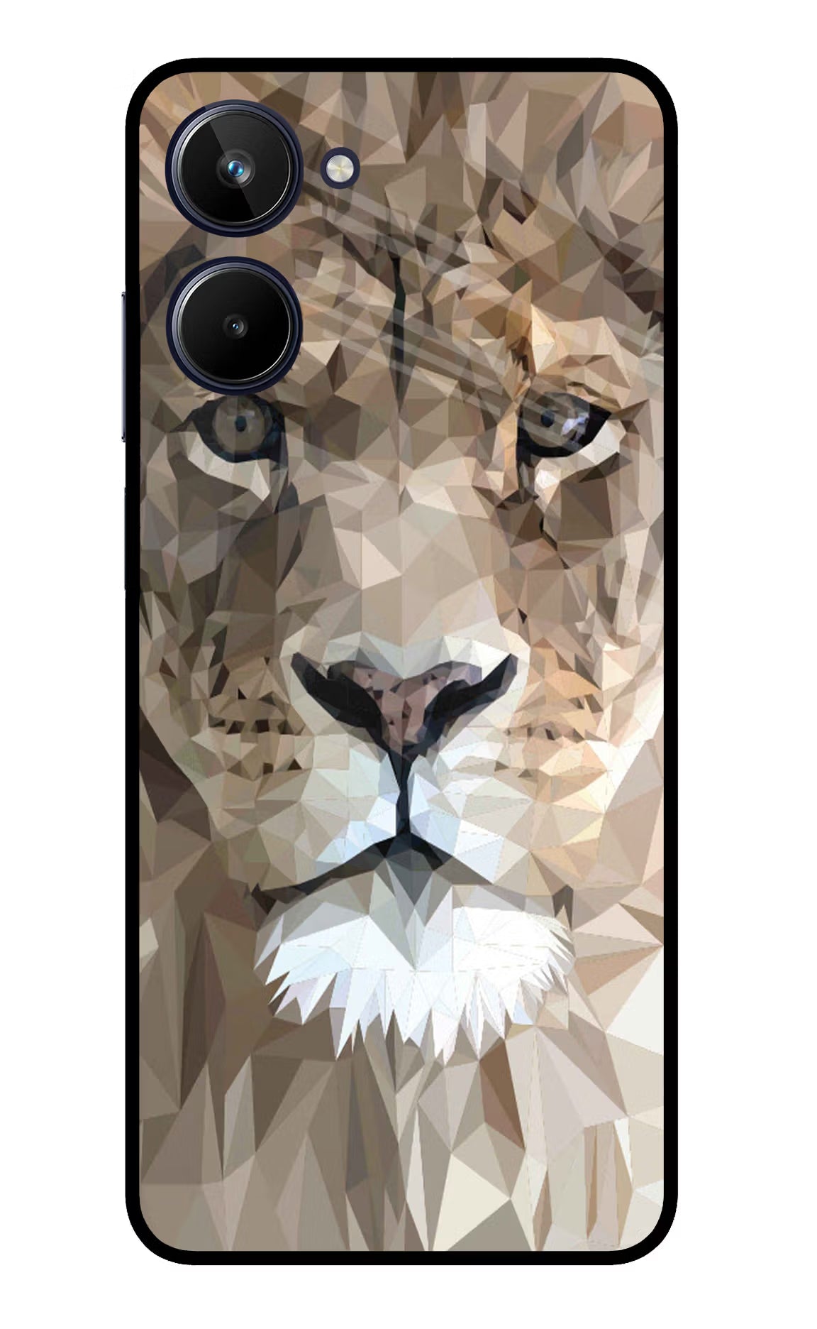 Lion Art Realme 10 Glass Case Back Cover by Casekaro