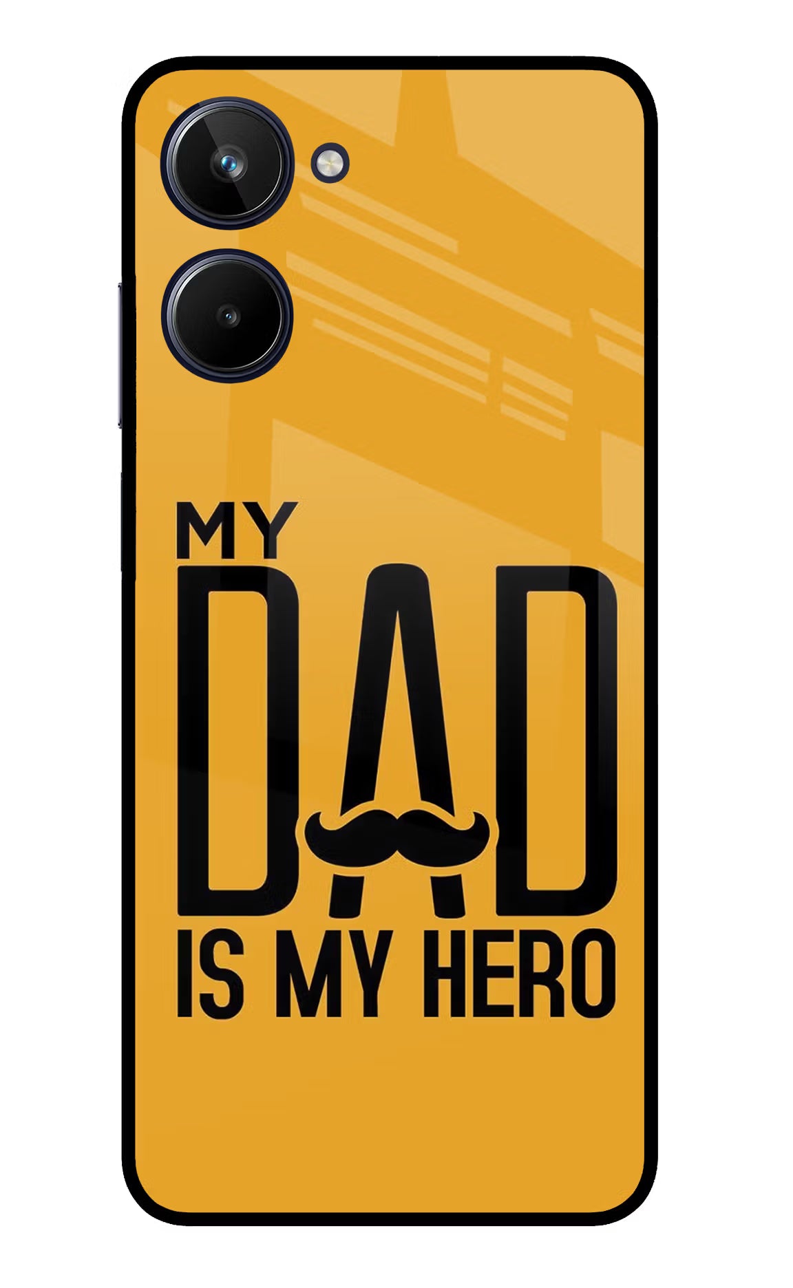 My Dad Is My Hero Realme 10 Glass Case Back Cover by Casekaro