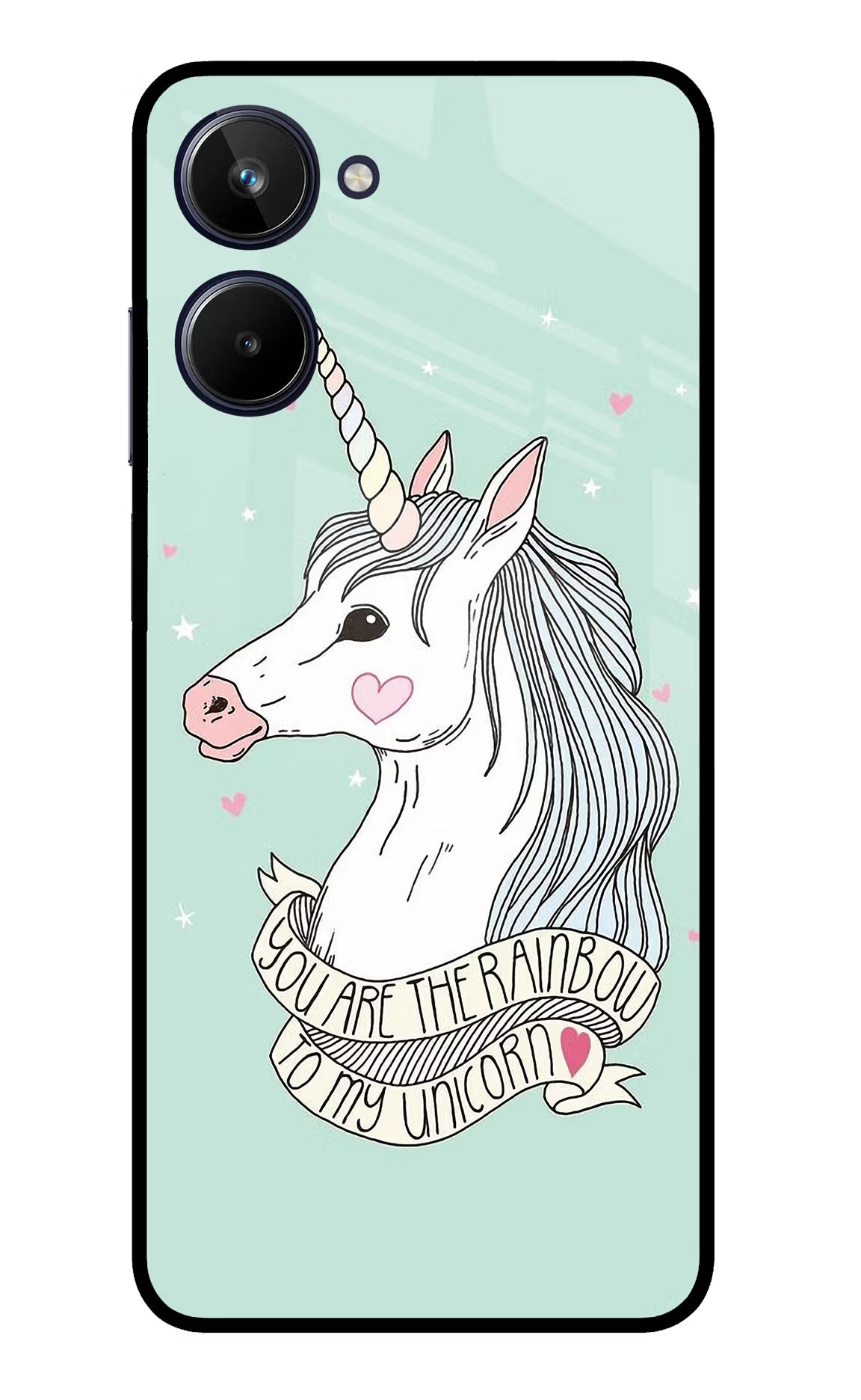 Unicorn Wallpaper Realme 10 Glass Case Back Cover by Casekaro