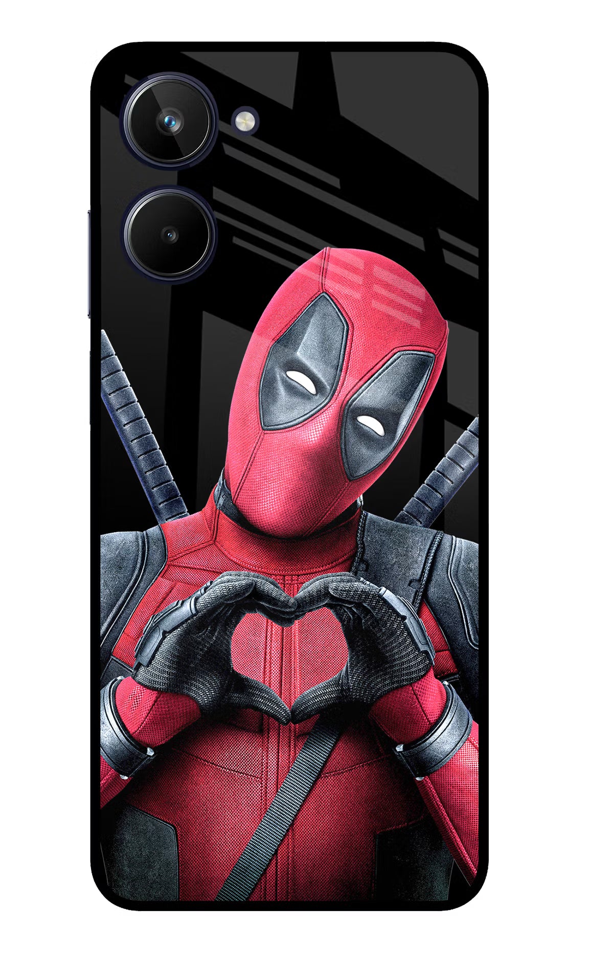Deadpool Realme 10 Glass Case Back Cover by Casekaro