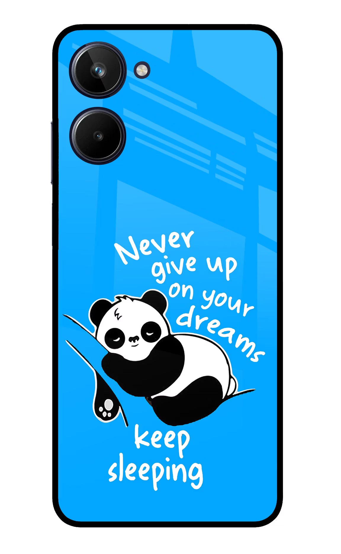 Keep Sleeping Realme 10 Glass Case Back Cover by Casekaro