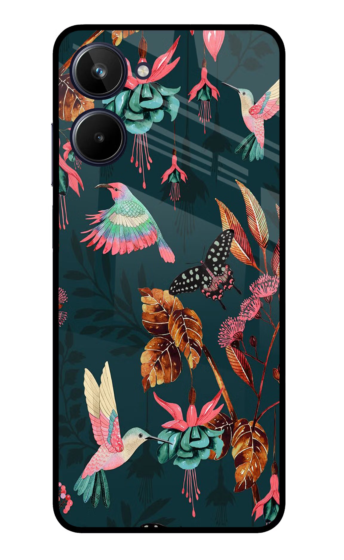 Birds Realme 10 Glass Case Back Cover by Casekaro