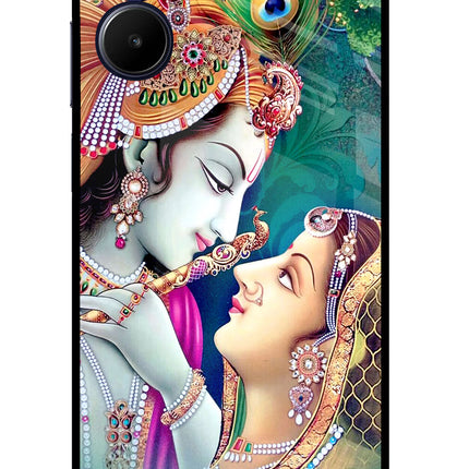 Lord Radha Krishna Realme 10 Glass Case Back Cover by Casekaro