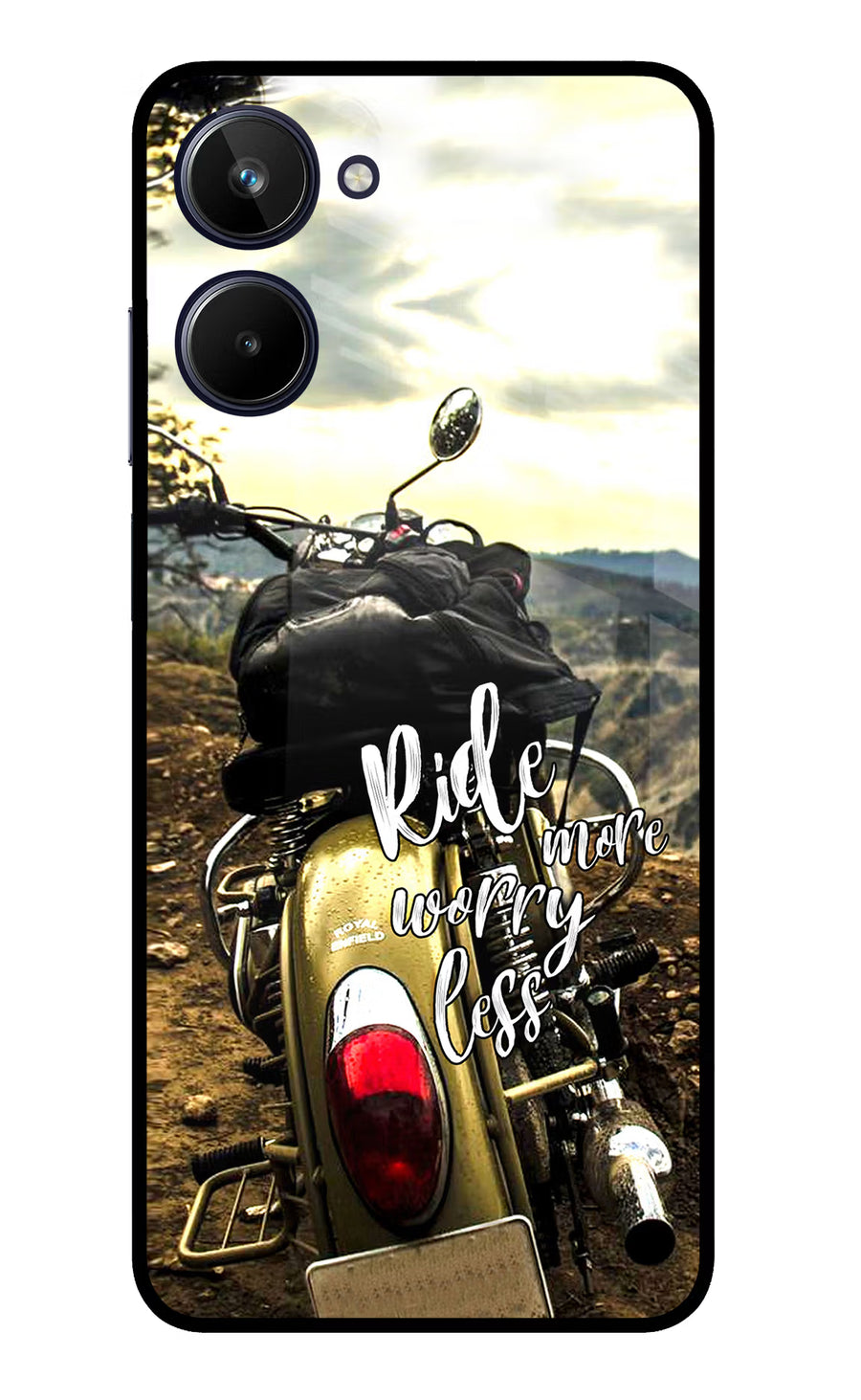 Ride More Worry Less Realme 10 Back Cover, Metal case