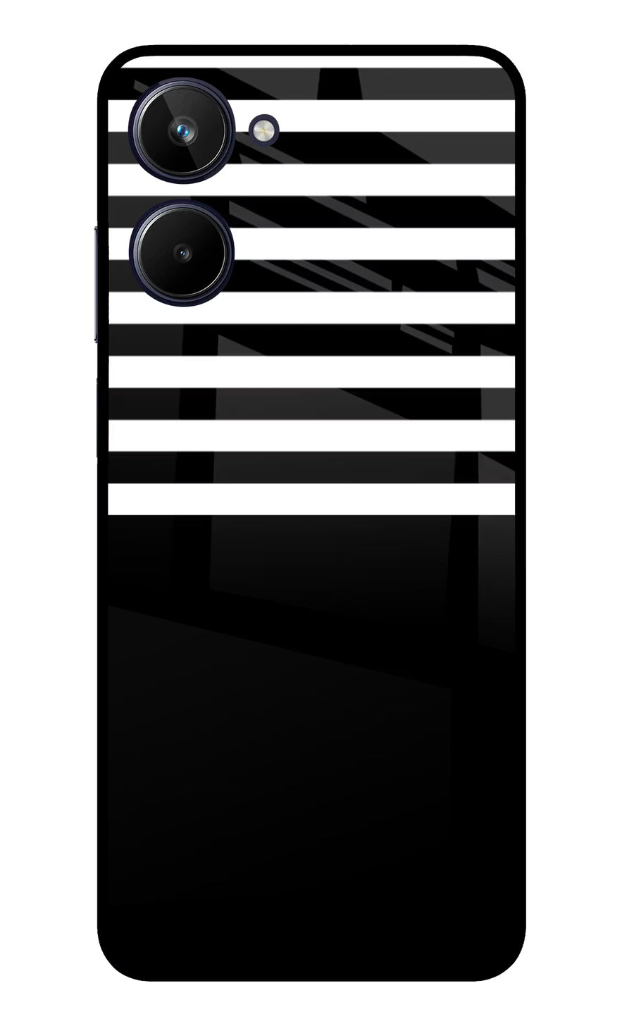 Black and White Print Realme 10 Back Cover, Metal case