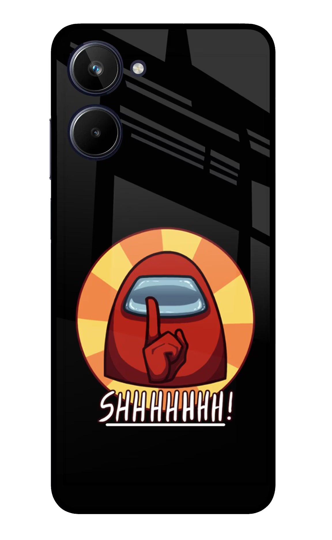 Among Us Shhh! Realme 10 Glass Case