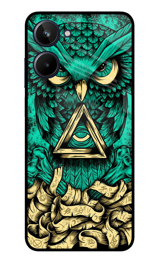 Green Owl Realme 10 Glass Case