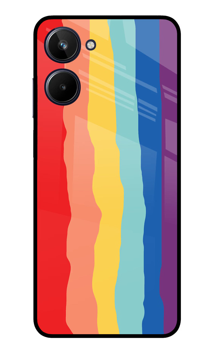 Rainbow Realme 10 Back Cover, Metal case