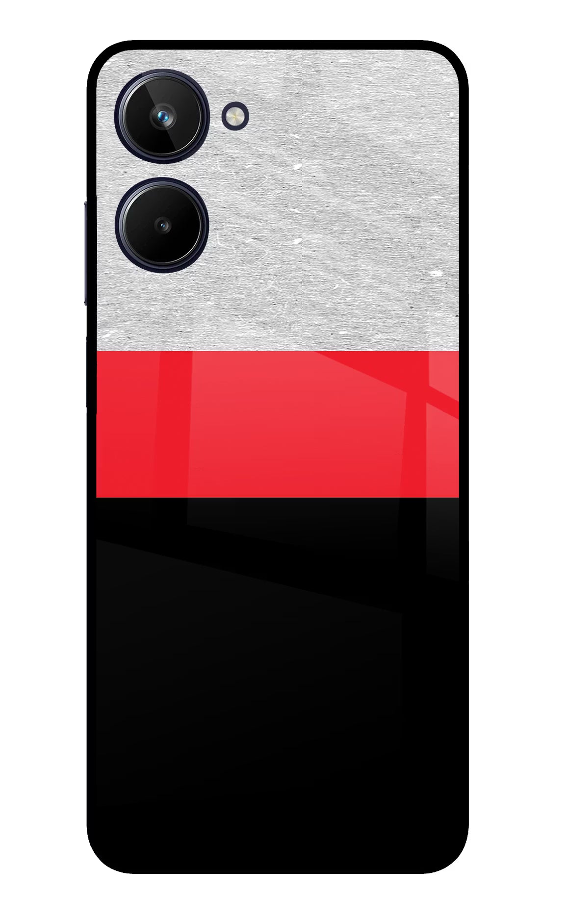 Tri Color Pattern Realme 10 Glass Case