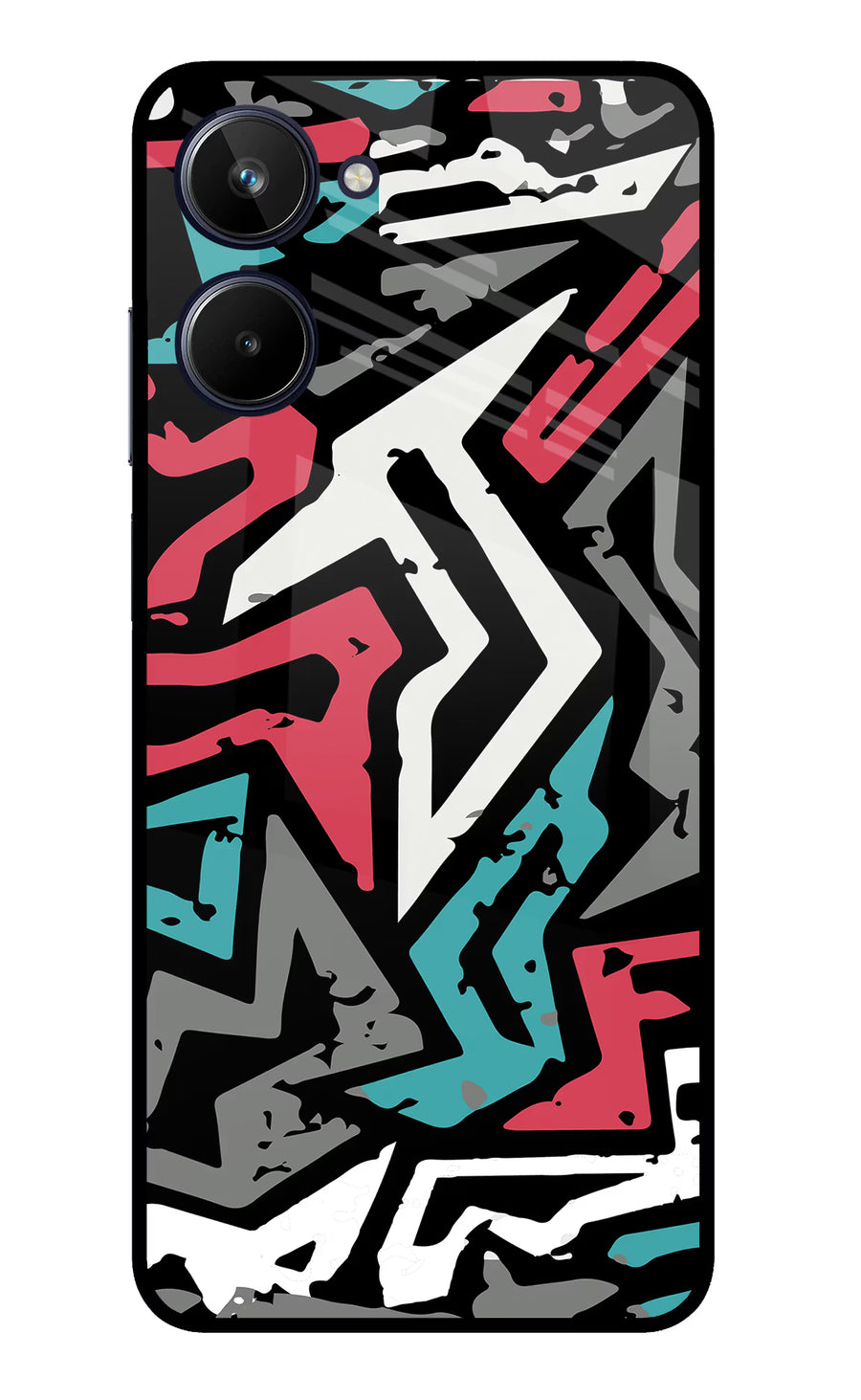 Geometric Graffiti Realme 10 Back Cover, Metal case