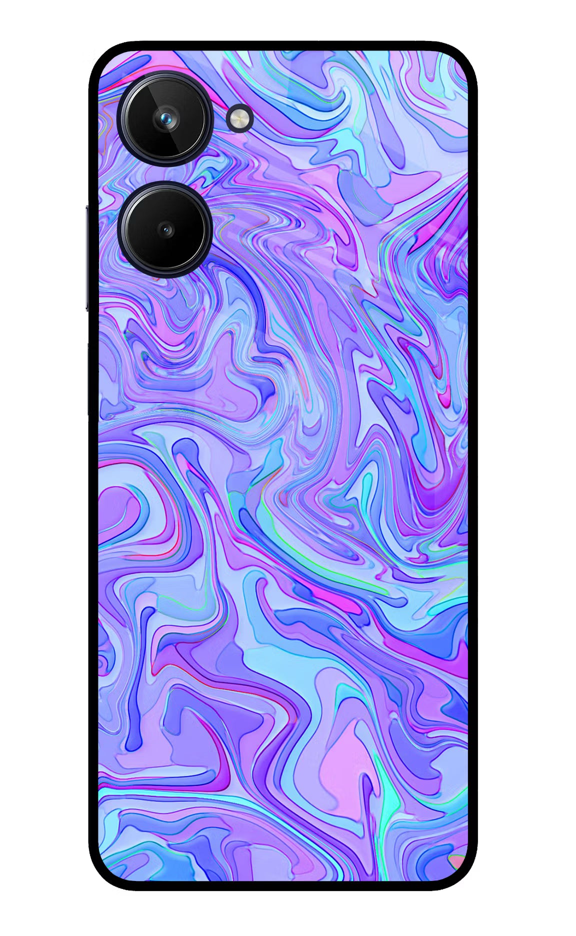 Glitter Realme 10 Glass Case Back Cover by Casekaro