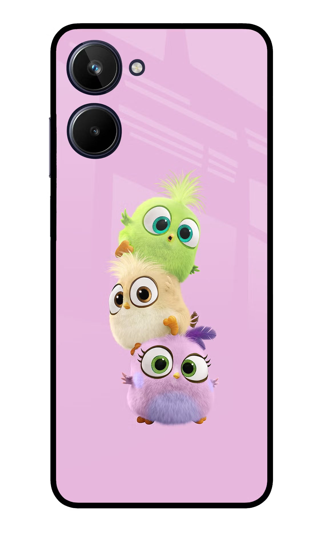 Cute Little Birds Realme 10 Glass Case